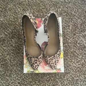 ASOS DESIGN Wide Fit Walter d'orsay high heels in Leopard print
